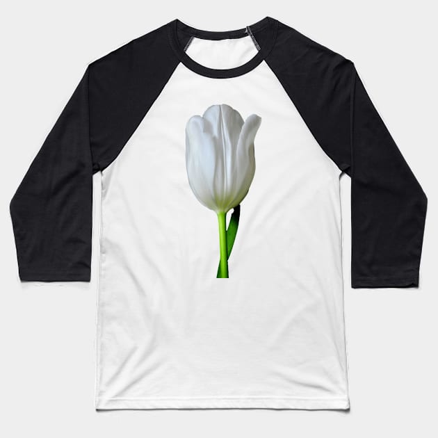 The White Tulip Baseball T-Shirt by MolinArte